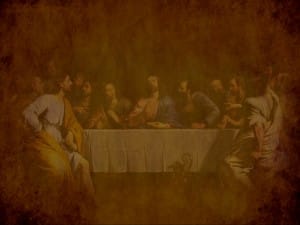 Last Supper Antiqued Art Religious Background