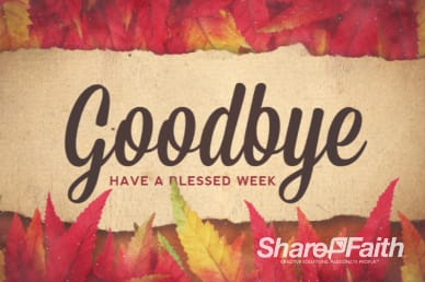 Come with Thanksgiving Goodbye Ministry Motion Background