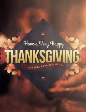 Happy Thanksgiving Holiday Religious Flyer