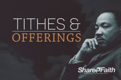 Martin Luther King Jr Day Church Tithes and Offerings Video Background