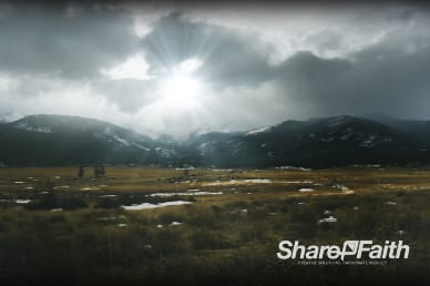 Snow Cap Sunrise Service Church Video Background