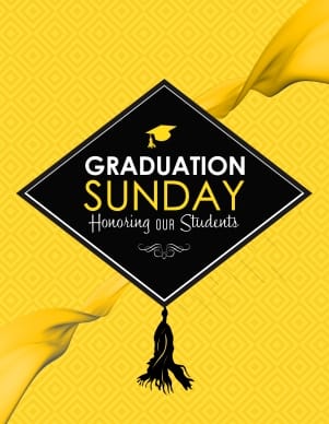 Graduation Sunday Honoring Church Flyer