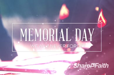 Memorial Day Never Forget Church Welcome Video Background