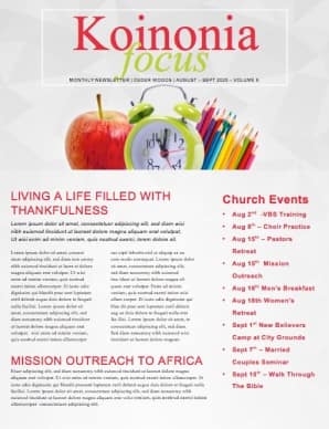 School is Starting Ministry Newsletter