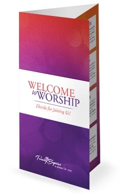 Summer Violet Trifold Church Bulletin