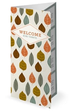 A Song of Thanksgiving Christian Trifold Church Bulletin