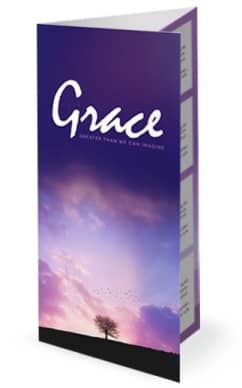 Grace Greater Than We Can Imagine Church Trifold Bulletin