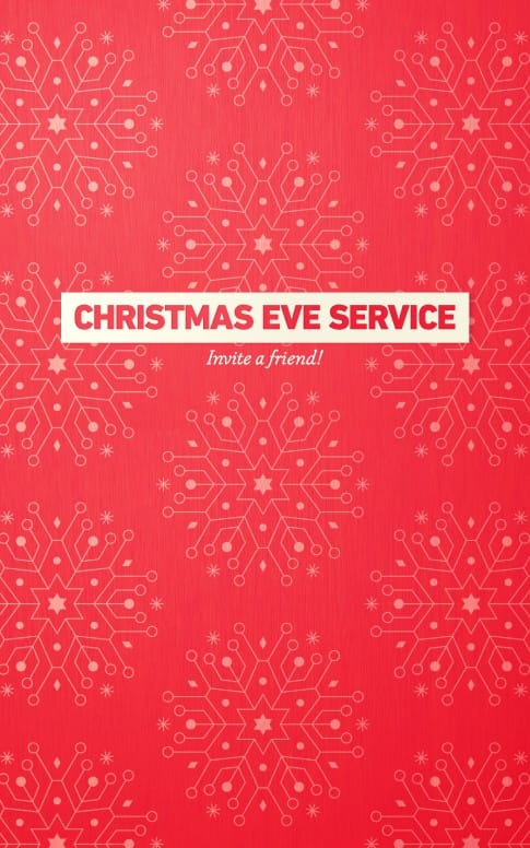 Snowflake Christmas Invitation Ministry Bulletin