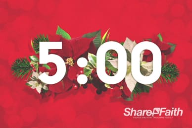 Merry Christmas Happy New Year Christian Five Minute Countdown Timer