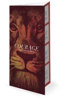 Be Strong and Courageous Church Trifold Bulletin