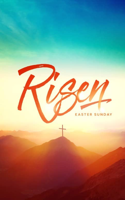 Risen Easter Sunday Church Bulletin