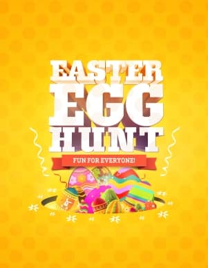 Easter Egg Hunt Church Flyer