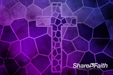 Mosaic Cross Stained Glass Worship Video Loop