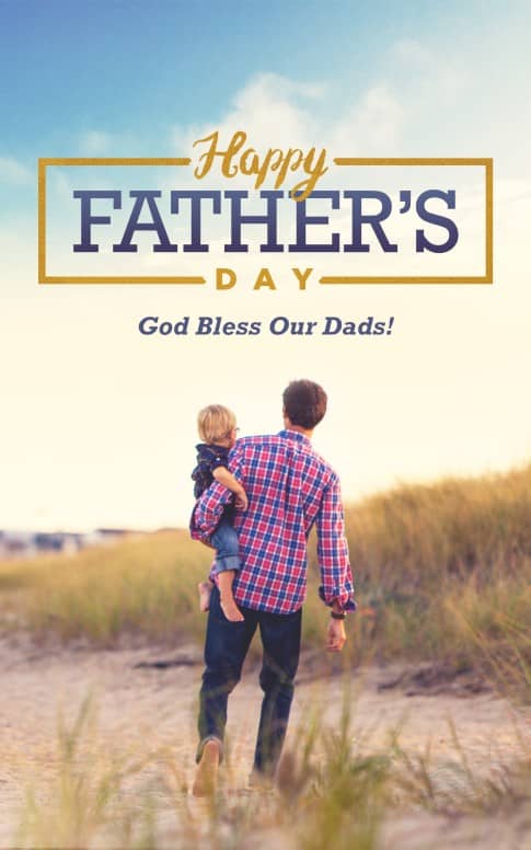 Father's Day Beach Walk Church Bulletin