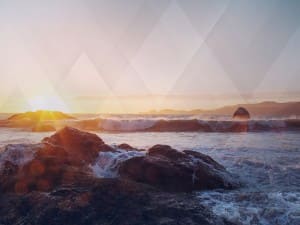 Ocean Waves Worship Background