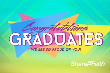 Congratulations Graduation Sunday Title Video Loop