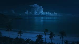 Tropical Storm Clouds at Night Ministry Stock Photo