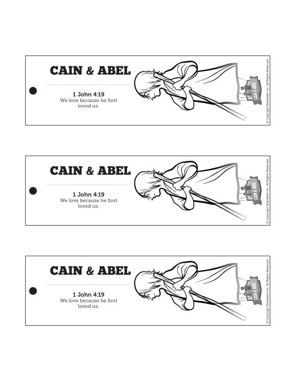 Cain and Abel Bible Bookmarks
