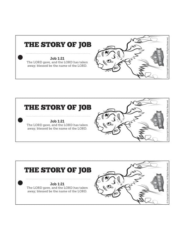 The Story of Job Bible Bookmarks