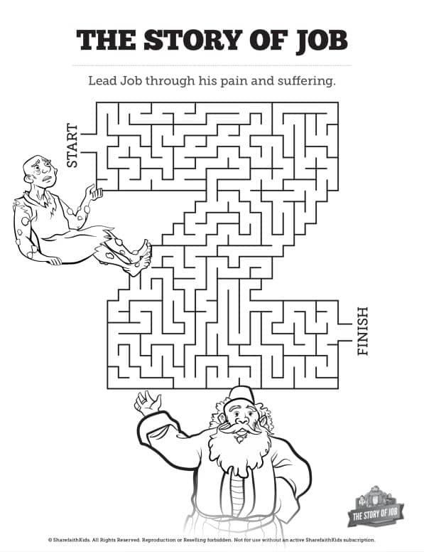 The Story of Job Bible Mazes