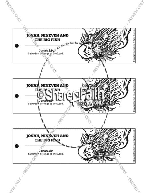 Jonah And The Whale Bible Bookmarks