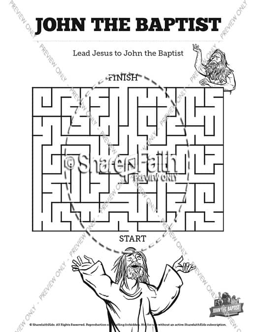 John The Baptist Bible Mazes