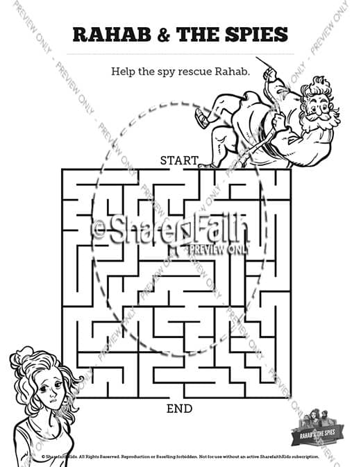 Joshua 2 The Story of Rahab Bible Mazes