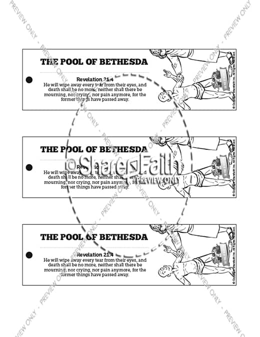 John 5 Pool of Bethesda Bible Bookmarks