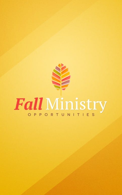 Fall Ministry Church Bulletin