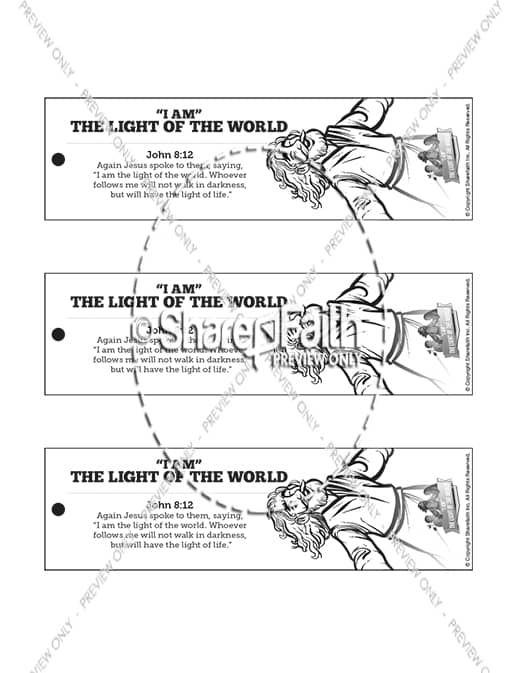 John 8 Light Of The World Bible Bookmarks