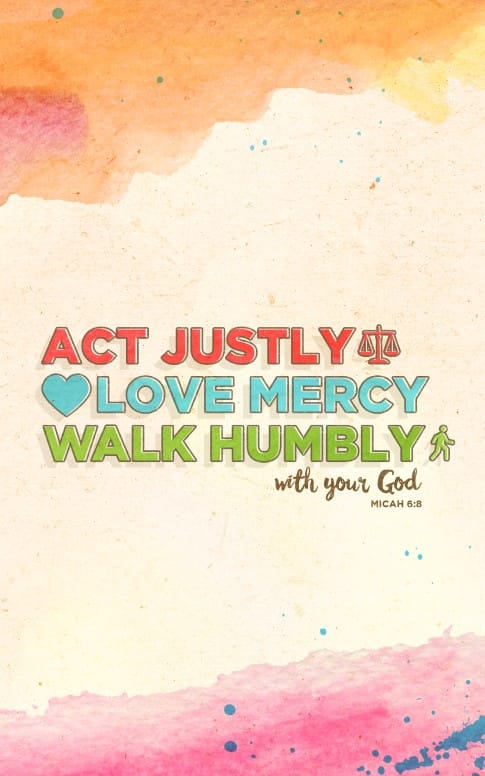 Act Justly Love Mercy Walk Humbly Sermon Bulletin