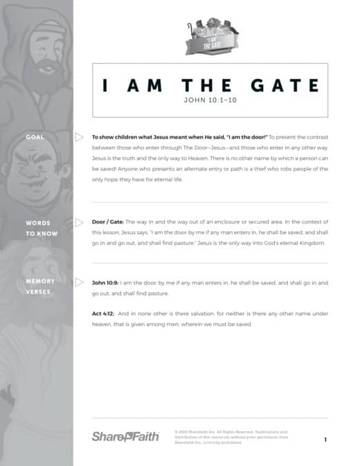 John 10 I AM The Door Curriculum