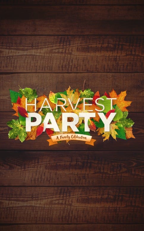 Fall Harvest Party Church Bulletin