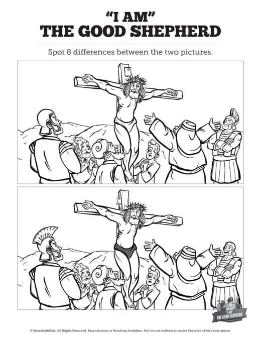 John 10 The Good Shepherd Kids Spot The Difference