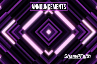 Purple Diamond Abstract Announcements Motion Graphic