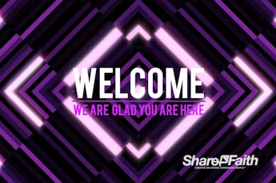 Purple Diamond Abstract Welcome Motion Graphic