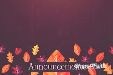 Thanksgiving Leaves Announcements Motion Graphic