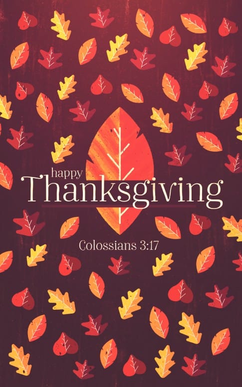 Thanksgiving Leaves Church Bulletin
