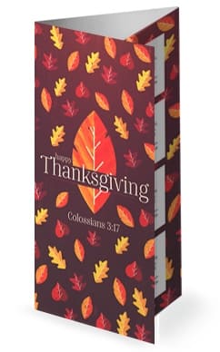 Thanksgiving Leaves Trifold Bulletin