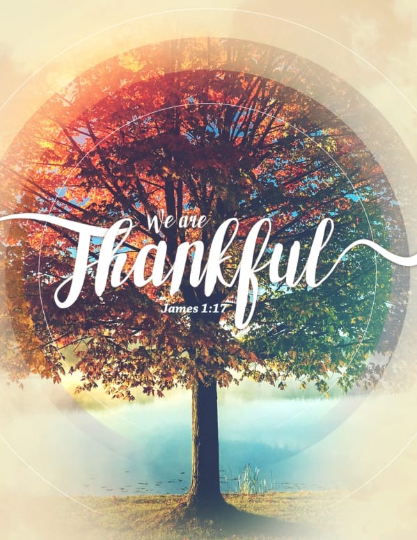 We Are Thankful Fall Flyer