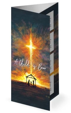 A Child Is Born Christmas Trifold Bulletin