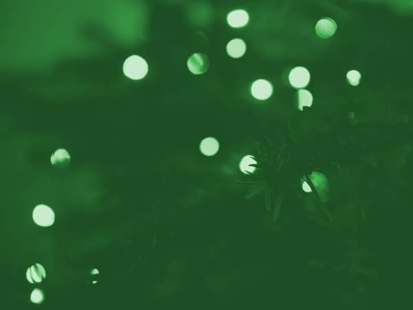Green Christmas Tree Lights Wallpaper