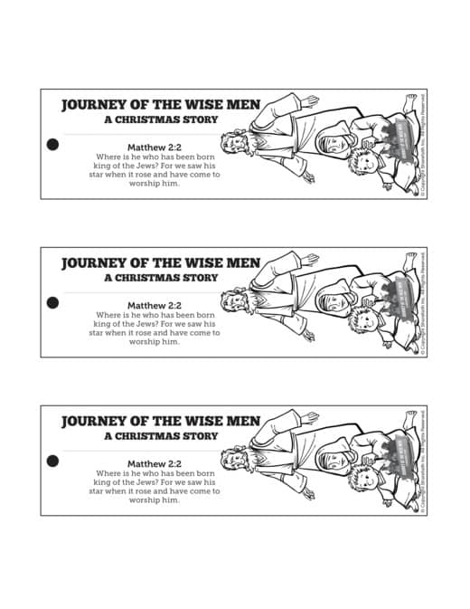 Matthew 2 Journey of the Wise Men: The Magi Christmas Story Bible Bookmark