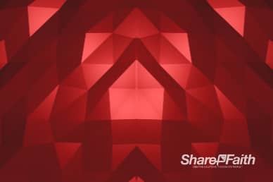 Red Polygon Wave Worship Motion Background