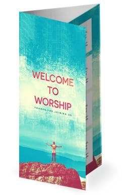 Passion For God Church Trifold Bulletin