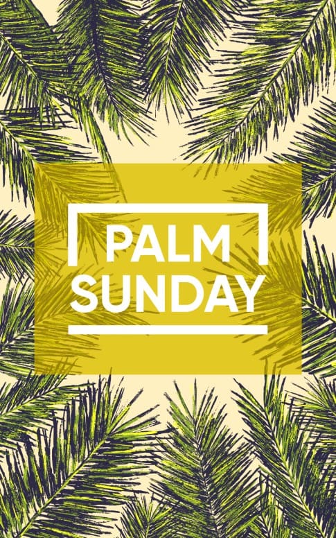 Palm Sunday Church Bulletin