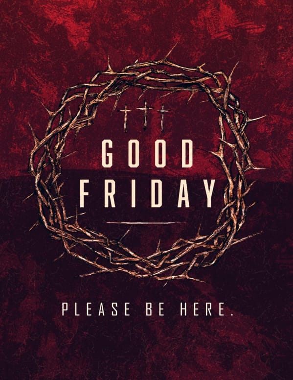 Good Friday Cross and Crown Church Flyer