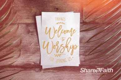 Palm Sunday Hosanna Welcome Motion Graphic