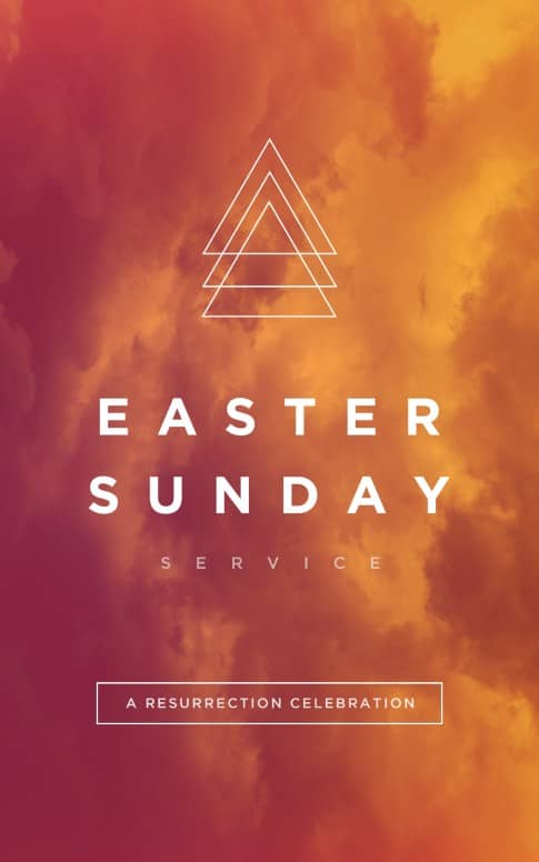 Easter Sunday Service Church Bulletin