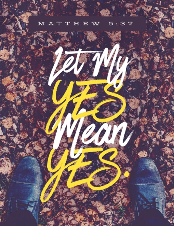 Let Your Yes Mean Yes Church Flyer